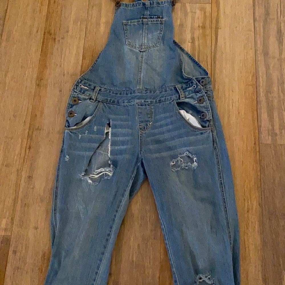 American Rag Destroyed Overalls - Picture 2 of 4